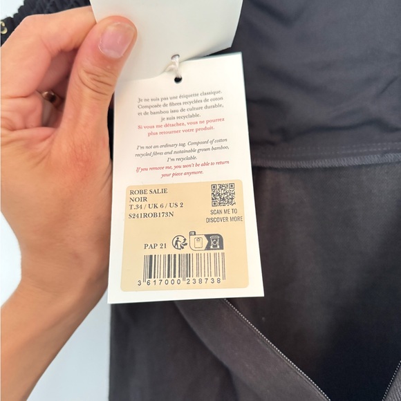 Sezane Black Mini Dress - Picture 4 of 4